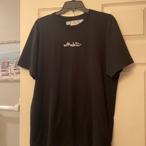 Off White Cursive logo mens tee